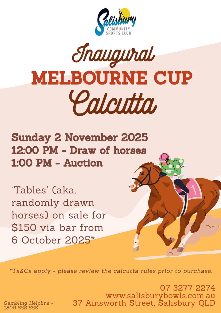 Featured image for “Melbourne Cup at the Salisbury Bowls Club!”