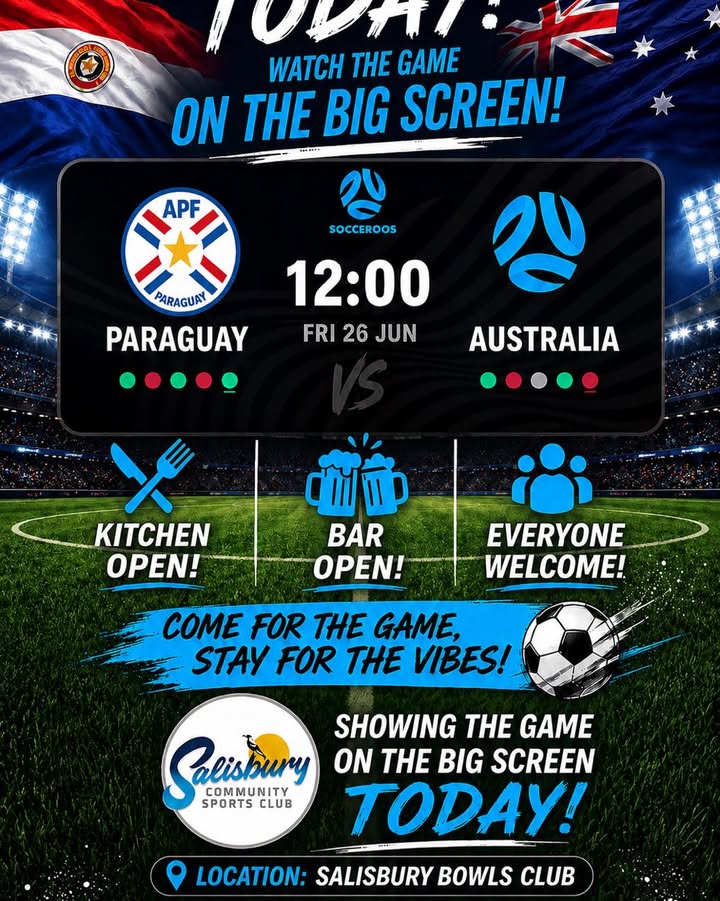 Featured image for “Watch the Socceroos vs Paraguay Live at Salisbury Sports”