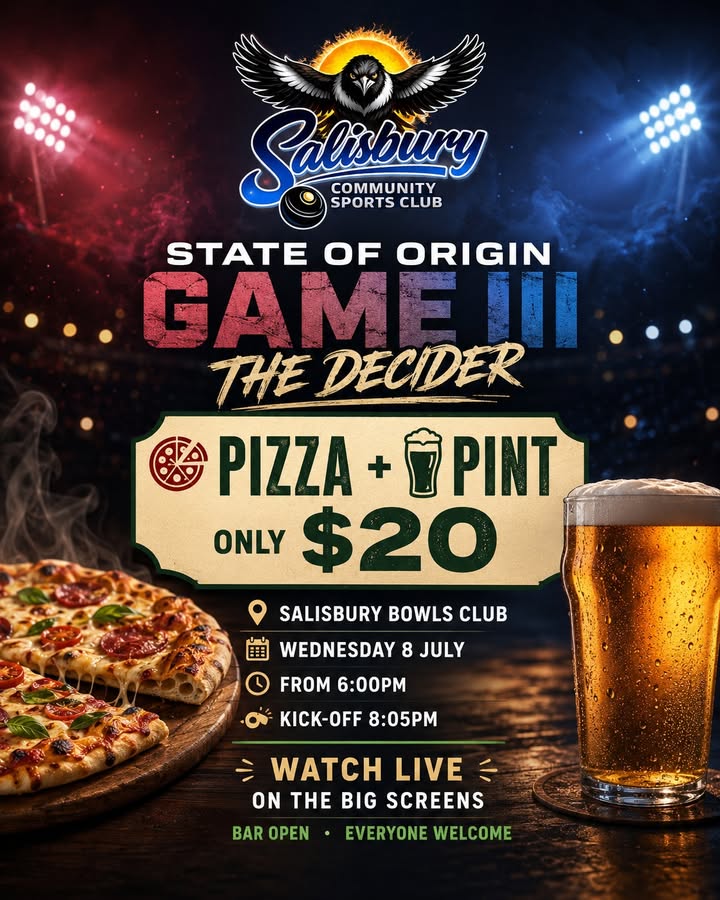 Featured image for “State of Origin Game III at Salisbury Community Sports Club”